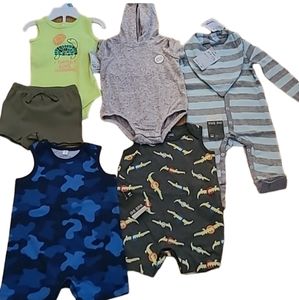 5 ITEMS OKIE DOKIE BABY BOY BUNDLE ALL SIZE 6 MONTHS